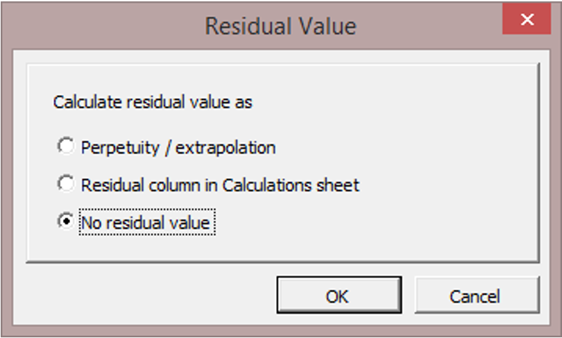 Calculate residual value